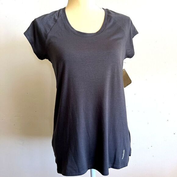 REEBOK WOMEN'S T-SHIRT TOP‎ GRAY SIZE SMALL - Picture 1 of 15